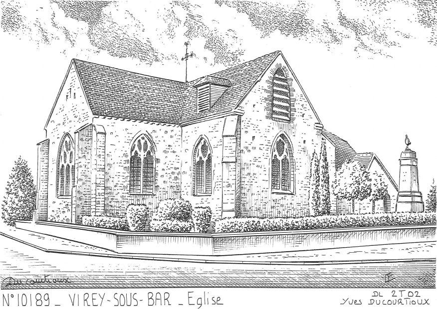 N 10189 - VIREY SOUS BAR - église